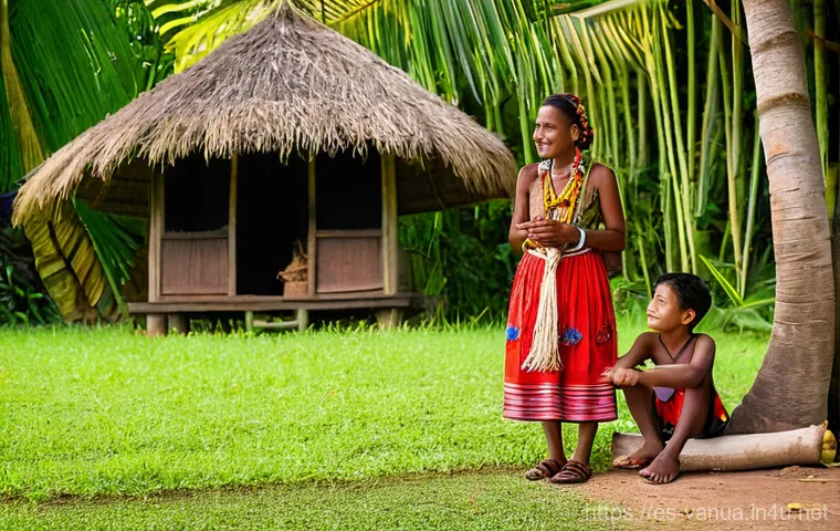 바누아투 결혼 문화 - Prompt 1: Traditional Vanuatu Courtship Ceremony**