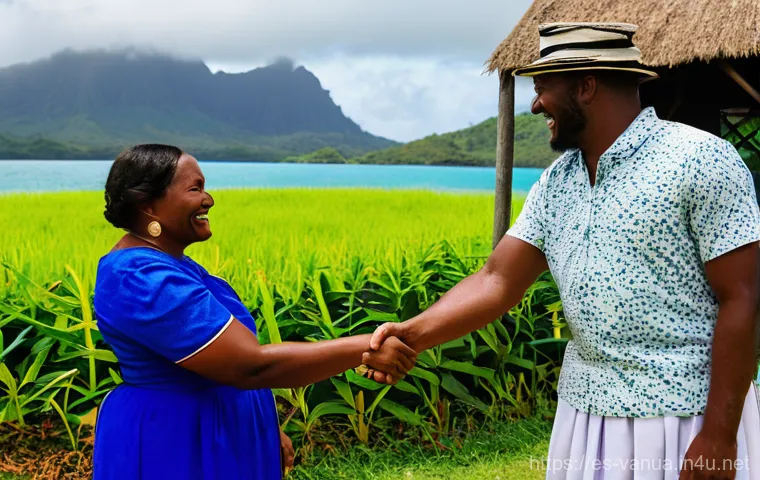 바누아투와 영국의 관계 - Image Prompt 1: "A Glimpse of Shared Heritage"**