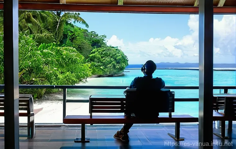 바누아투의 대표적 사기 유형 - **Prompt:** A vibrant, bustling outdoor market scene in Port Vila, Vanuatu. Numerous people, includi...