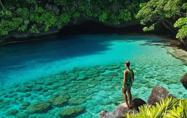 바누아투 비자 발급 방법 - **Prompt:** A vibrant, welcoming scene at Bauerfield International Airport's immigration counter in ...